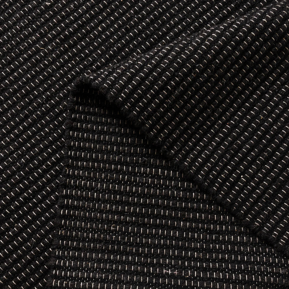 Nova Handwoven Black Wool Rug